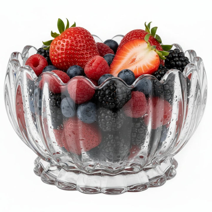 Almina La Fiore Dessertskål m/Underkop - Lotus Design - 12 Dele - 300 ml - Løven Home