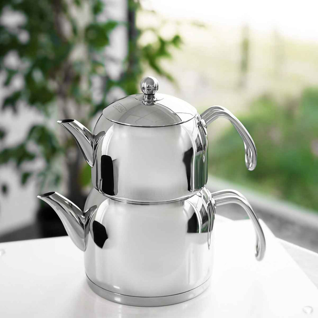 Almina Liya Large Tekandesæt 1,5 Liter / 3 Liter - Rustfrit stål - Induktion - Løven Home