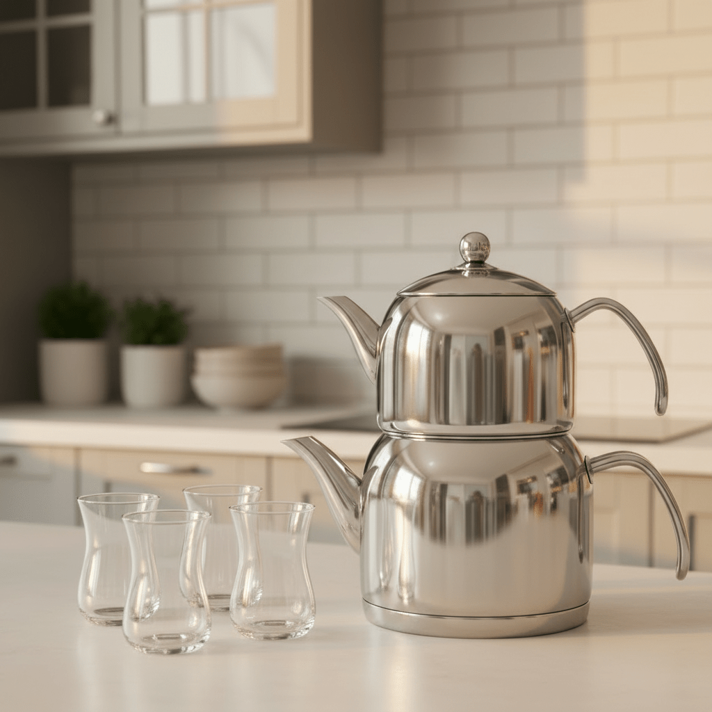 Almina Liya Large Tekandesæt 1,5 Liter / 3 Liter - Rustfrit stål - Induktion - Løven Home