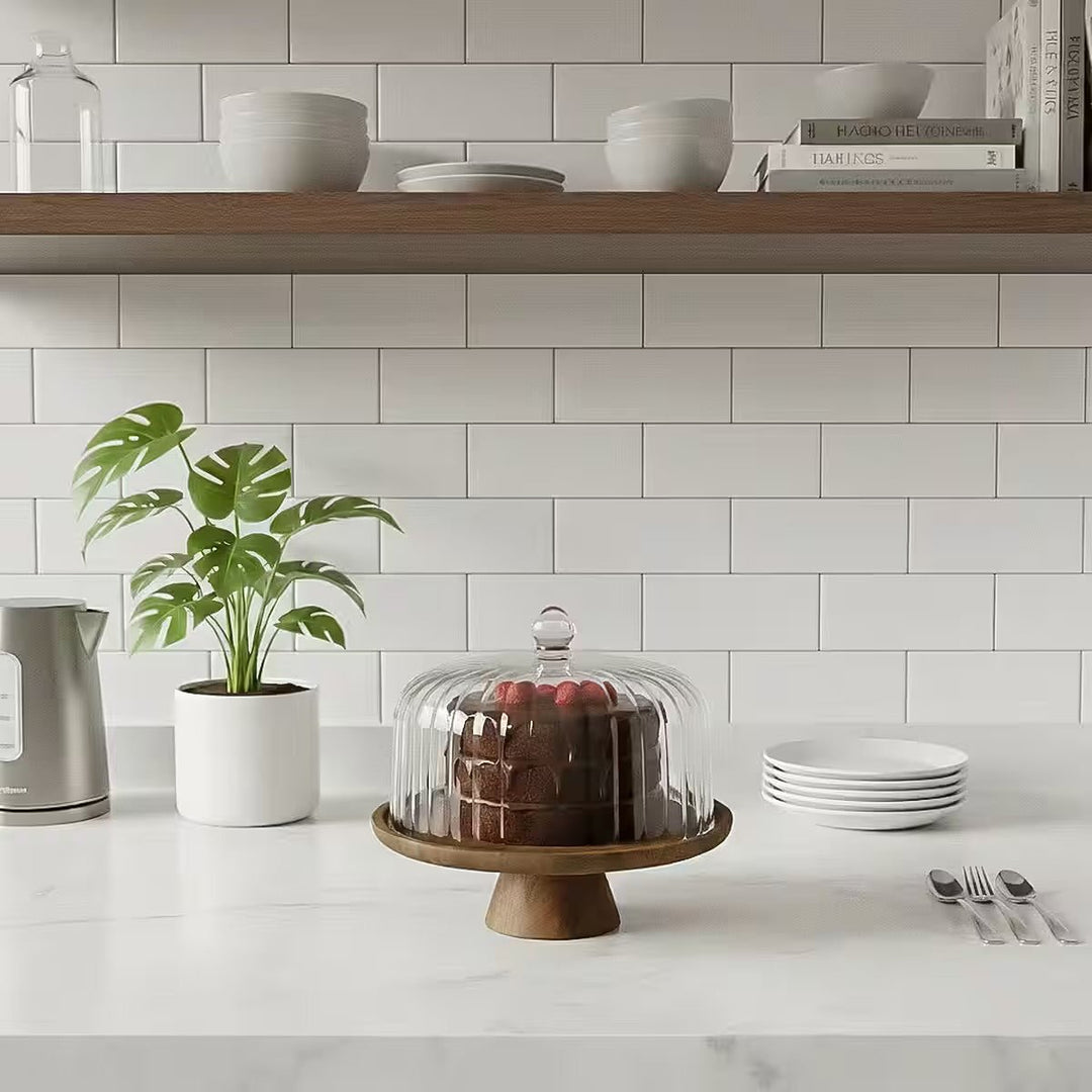 Almina Luana La Torta Grande – Eksklusiv Lagkageopsats med Glaskuppel - Løven Home
