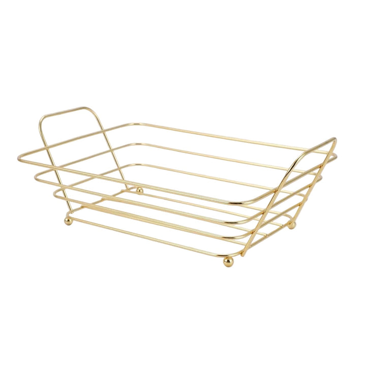Almina Metalkurv Rektangulær 26x19x7 cm - Guld - Løven Home