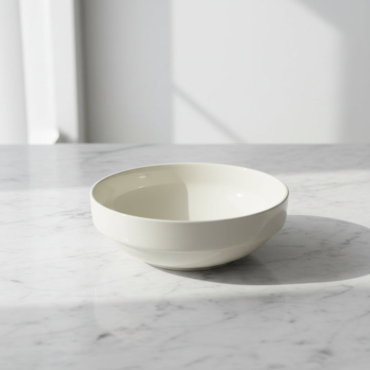Almina Mondo porcelæn serveringsskål (22,5 cm) - Råhvid - Løven Home