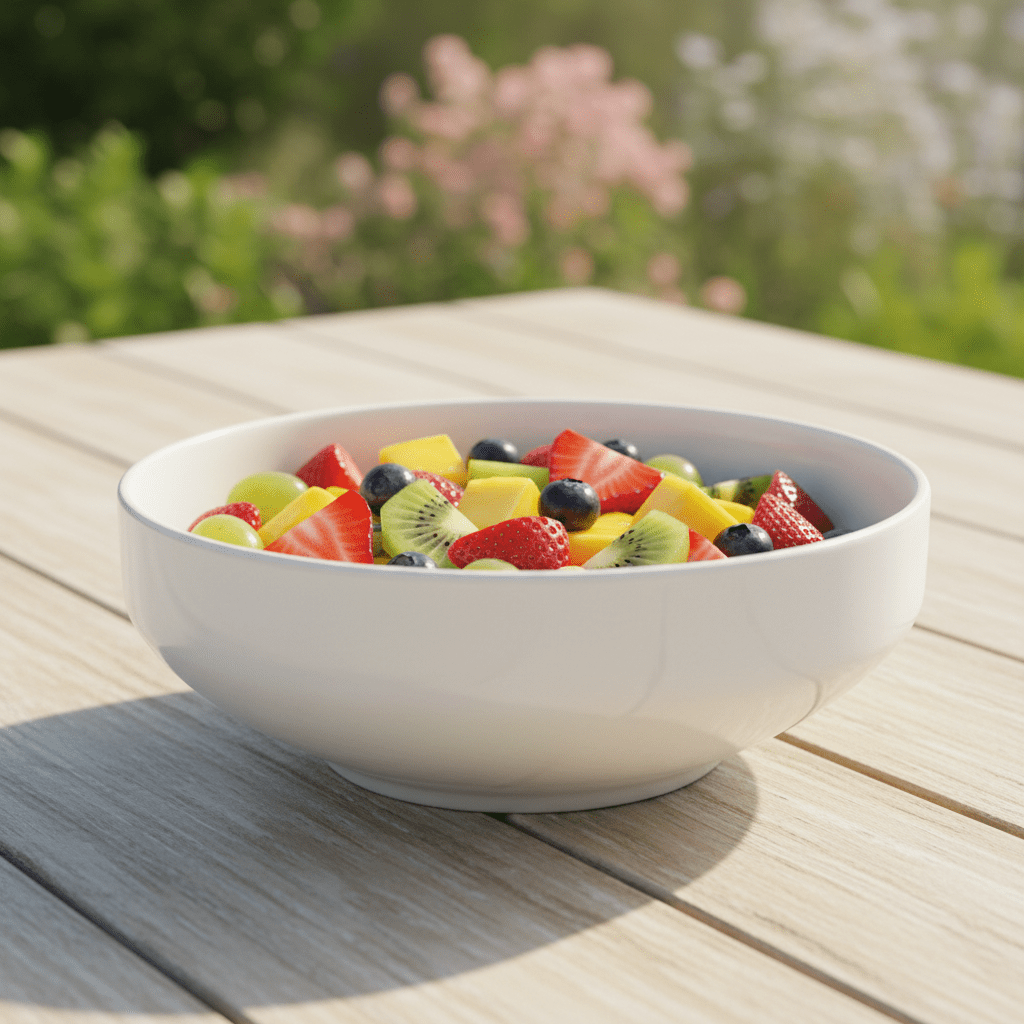 Almina Mondo porcelæn serveringsskål (22,5 cm) - Råhvid - Løven Home