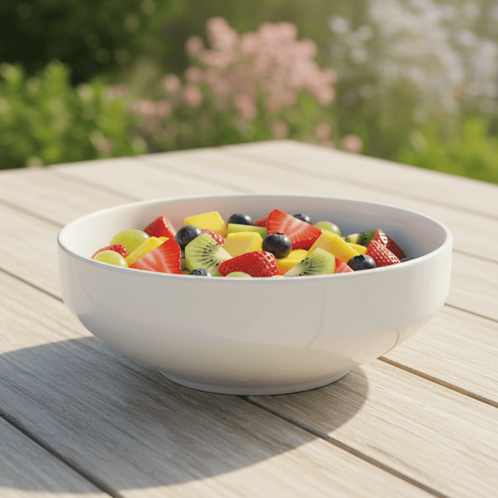 Almina Mondo porcelæn serveringsskål (22,5 cm) - Råhvid - Løven Home