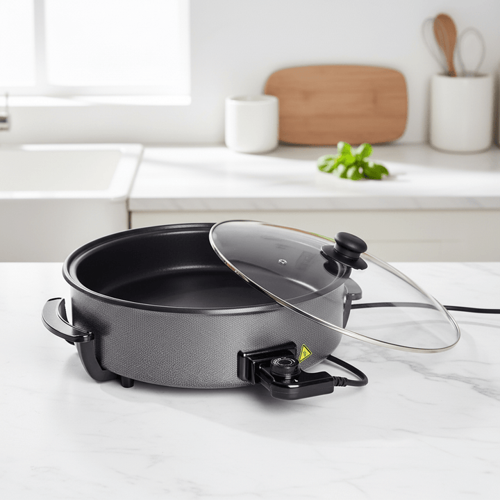 Almina - Multifunktionel Elektrisk Pizzaovn/pizzapande - Ø42 x 13 cm | 1500W - Løven Home