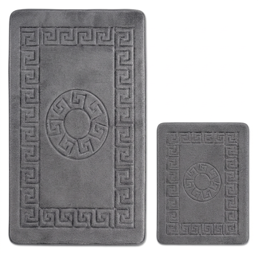 Almina Premium - Toilet &amp; Bademåttesæt - 2 dele | Versace mønster | Flere Farver
