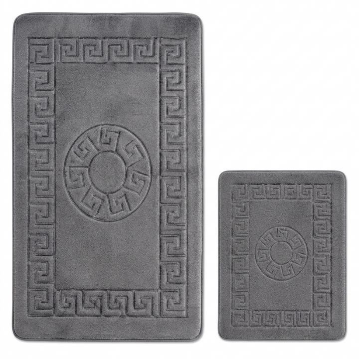 Almina Premium - Toilet &amp; Bademåttesæt - 2 dele | Versace mønster | Flere Farver