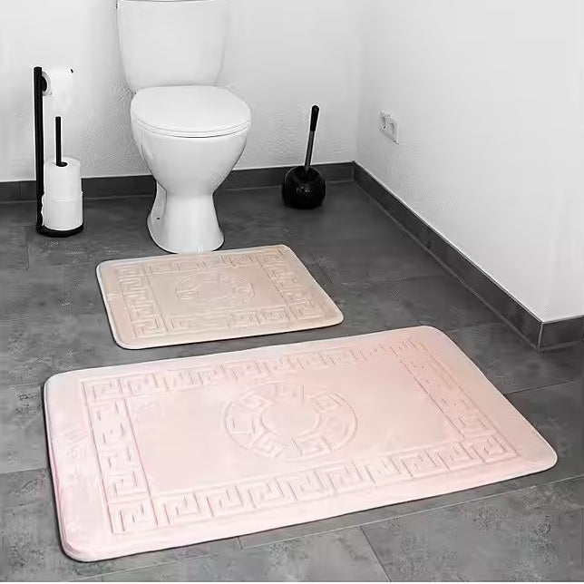 Almina Premium - Toilet &amp; Bademåttesæt - 2 dele | Versace mønster | Flere Farver - Løven Home