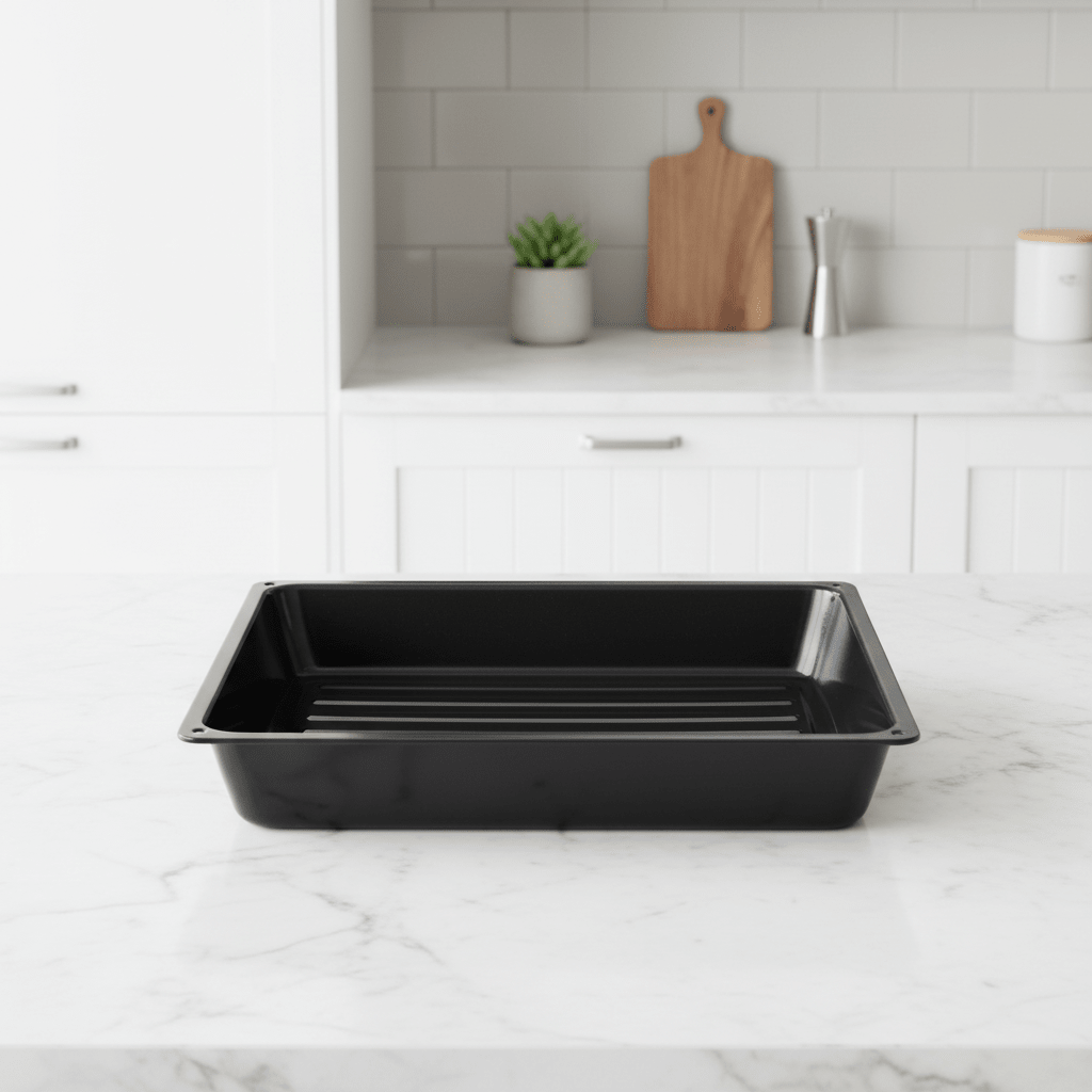 Almina - Rektangulær Non Stick Bradepande - Mellem 37x38 cm | Sort - Løven Home