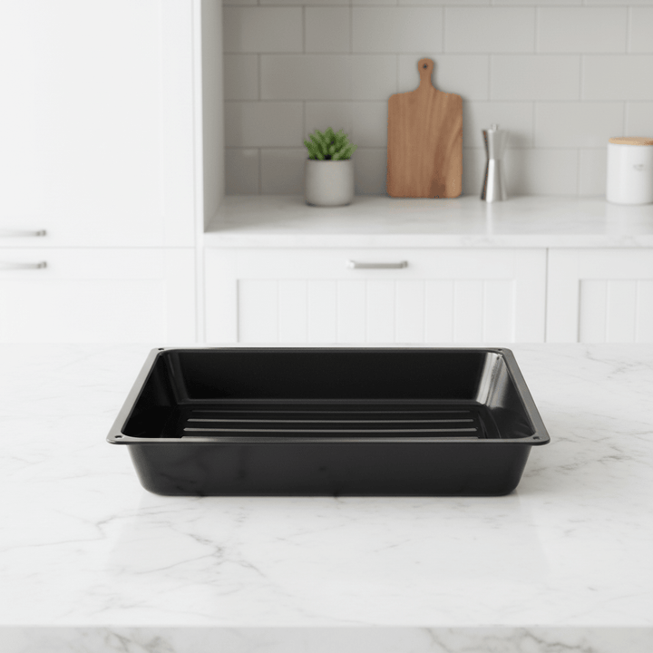 Almina - Rektangulær Non Stick Bradepande - Mellem 37x38 cm | Sort - Løven Home