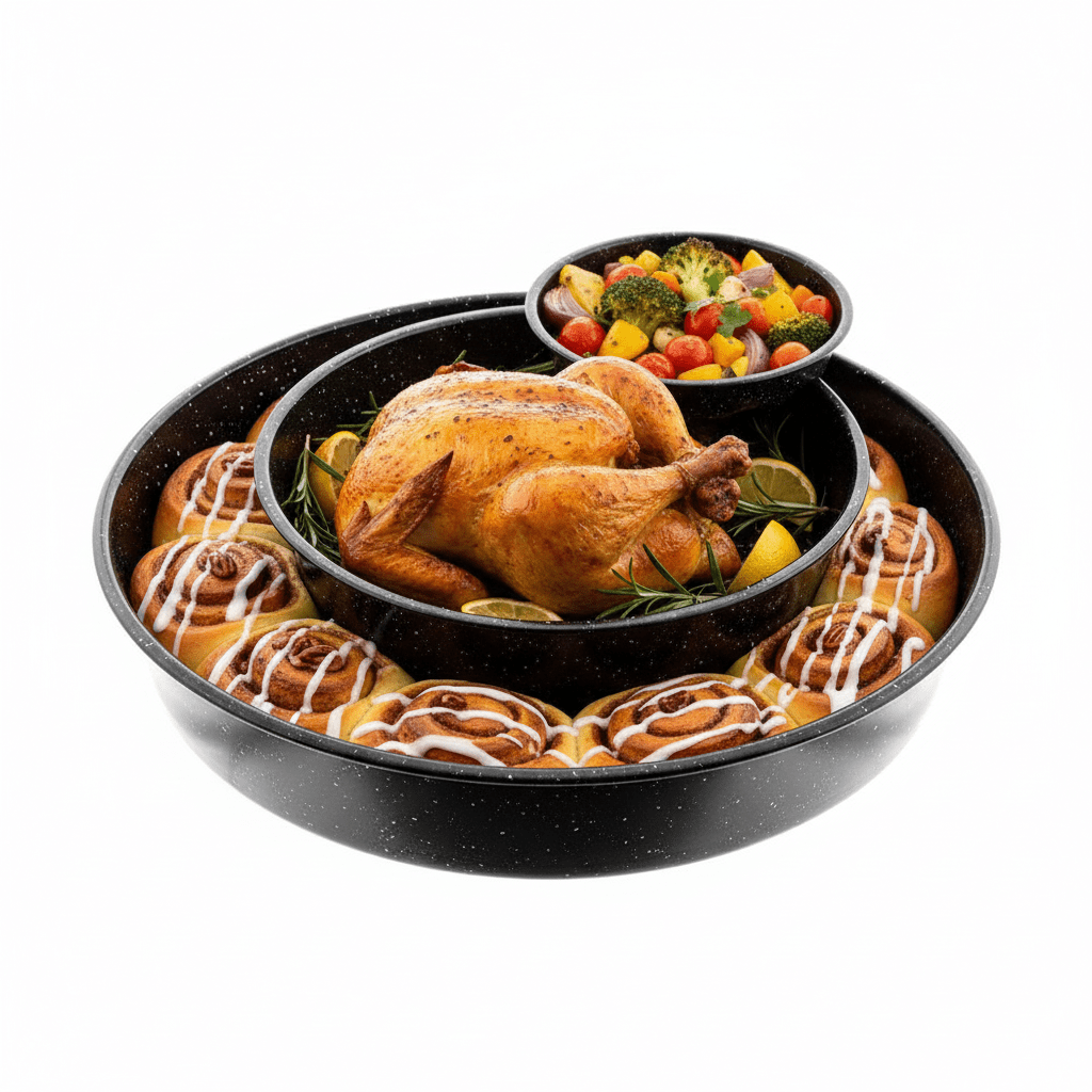 Almina Rund Granit Bradepandesæt 3 stk. 28/32/36 cm - Løven Home