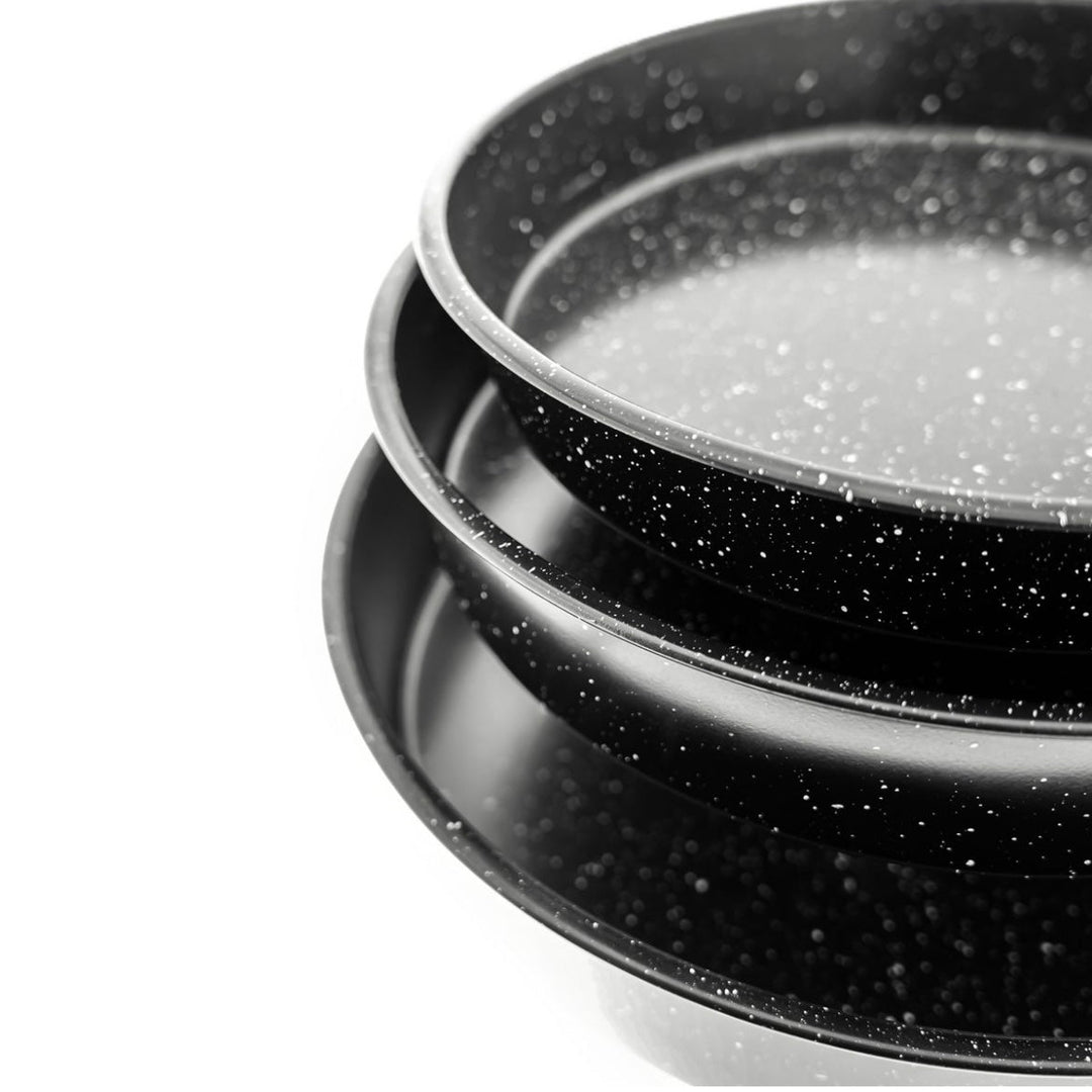 Almina Rund Granit Bradepandesæt 3 stk. 28/32/36 cm - Løven Home