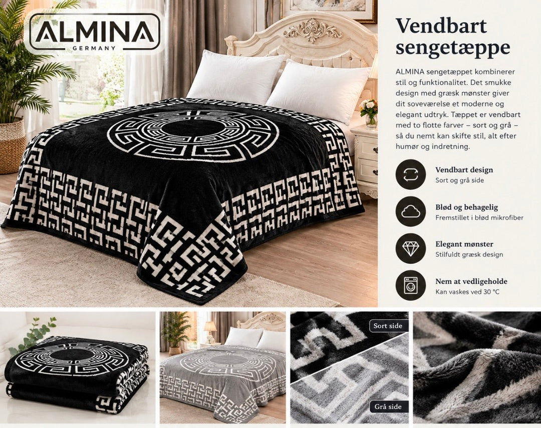 Almina Sengetæppe (Battaniye) 200x240 cm - Flere farver - Løven Home