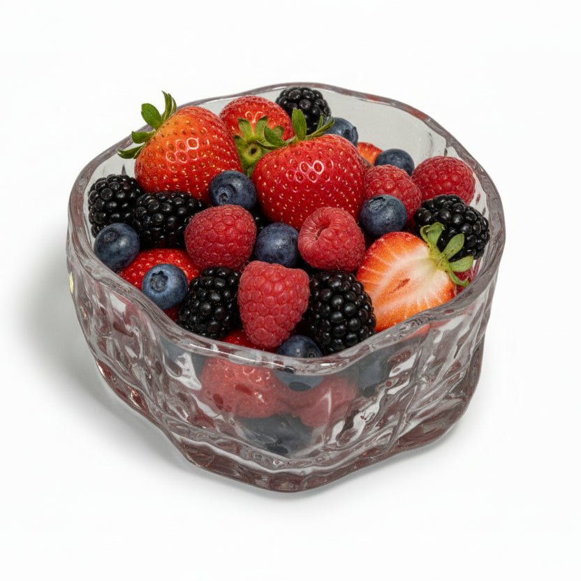 Almina Snow Buccia Dessertskål m/Underkop - Facetsleben Design - 12 Dele - 300 ml - Løven Home