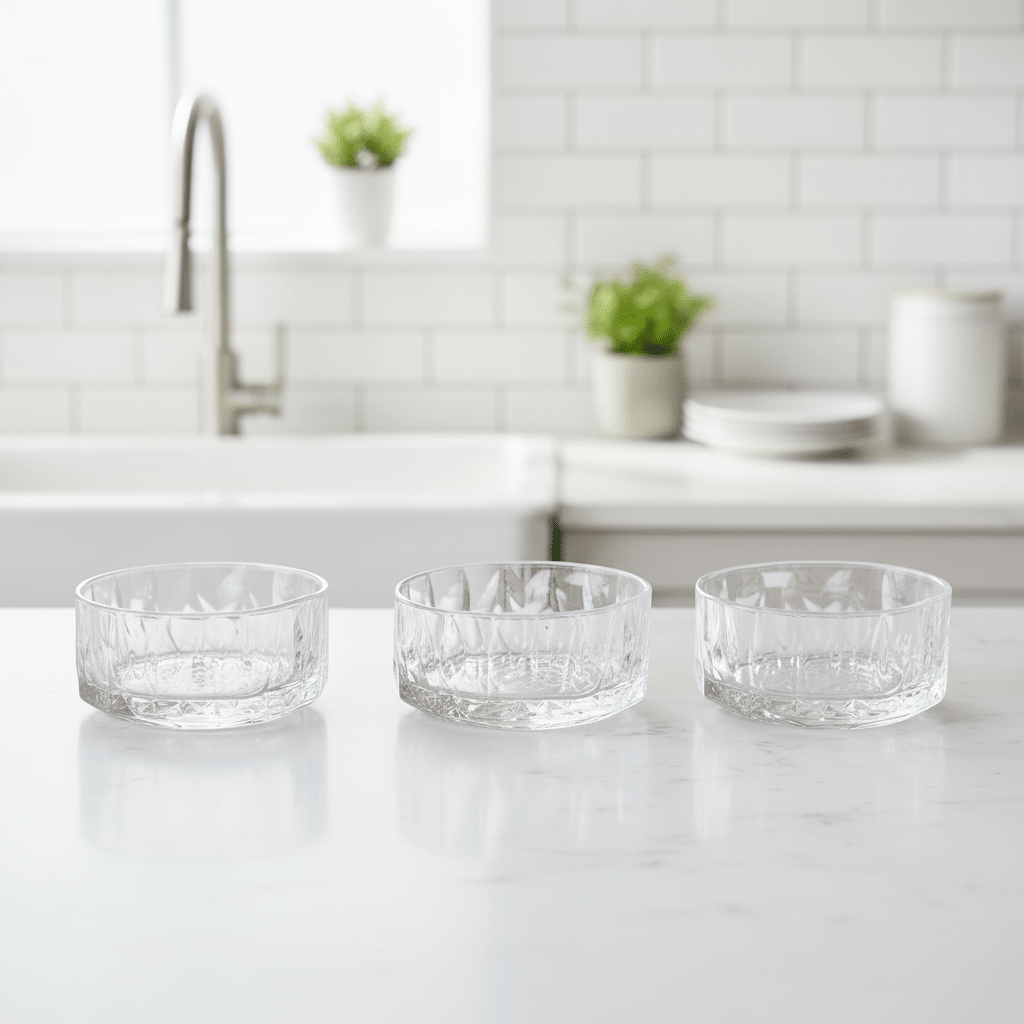 Almina Snow Buccia Snackskålesæt - 6 stk. - Bølget Overflade - Løven Home