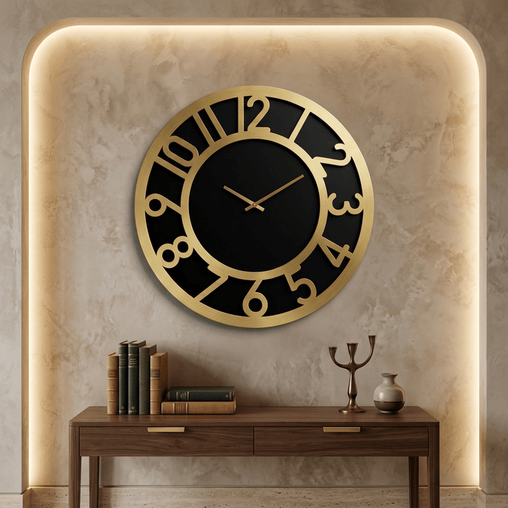 Almina - Vægur - 60 cm | Sort/guld - Løven Home