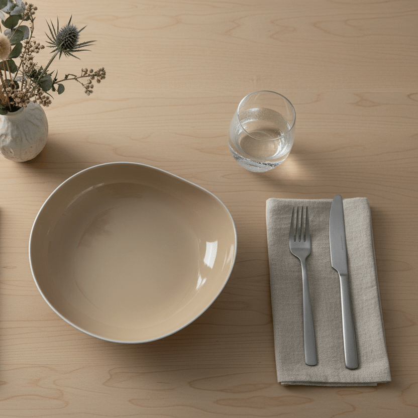 Almina Wave Cream Porcelænsservicesæt 6 Pers.(27 dele) – Beige/råhvid - Løven Home