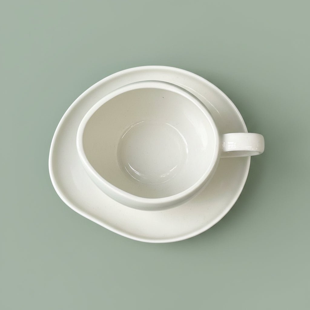 Almina Wave Espressokoppesæt – 12 dele – Hvid - 120 ml - Løven Home