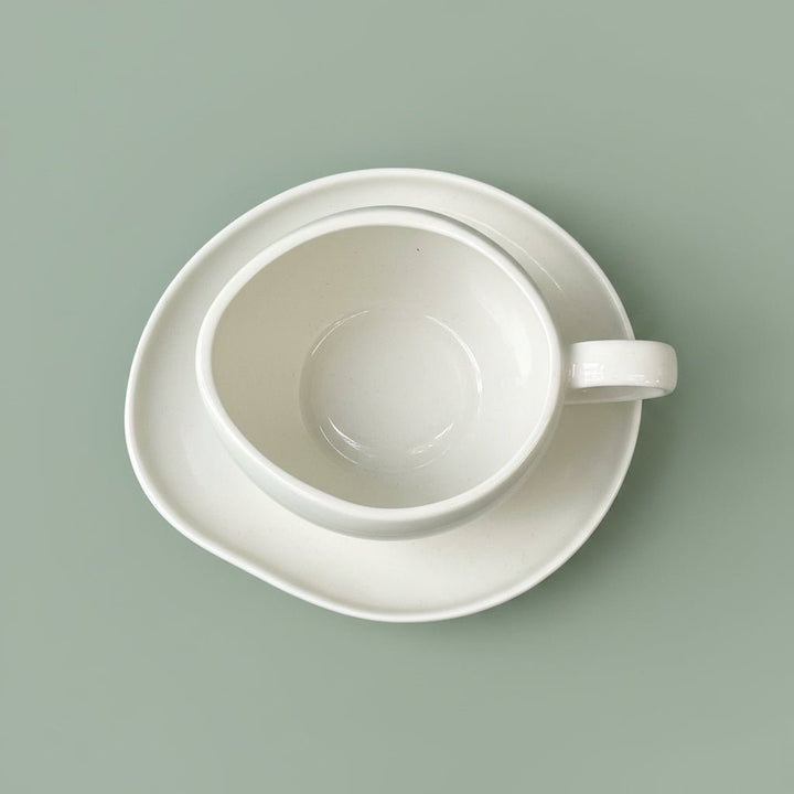 Almina Wave Espressokoppesæt – 12 dele – Hvid - 120 ml - Løven Home