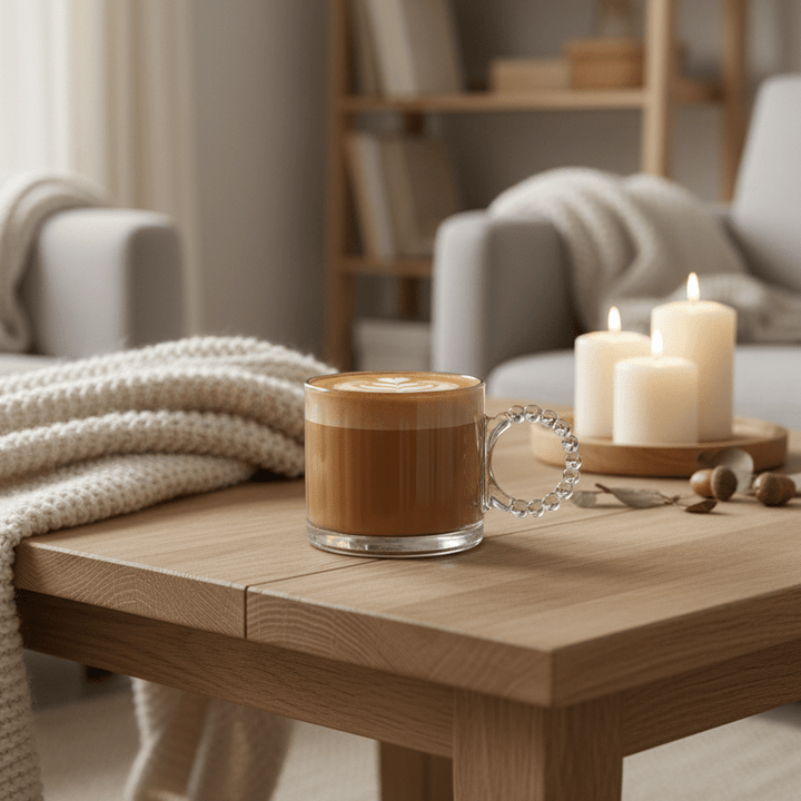 Almina Yujing Boble Glaskrussæt 6 stk. 330 ml. - Grå - Løven Home