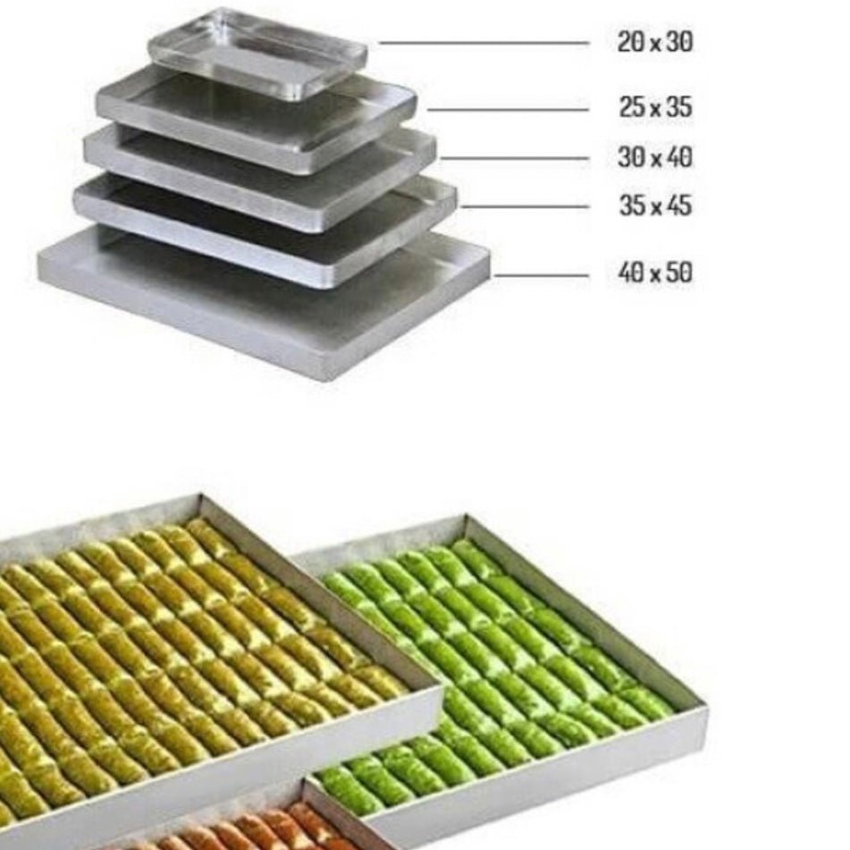 Aluminium Baklava/Börek Ovnfast Bradepande Aluminium (35x45 cm) - Løven Home