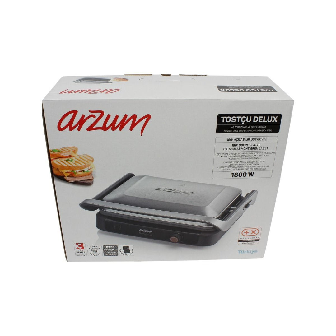 Arzum Delux Grill - og Sandwichmaskine 1800W - Løven Home