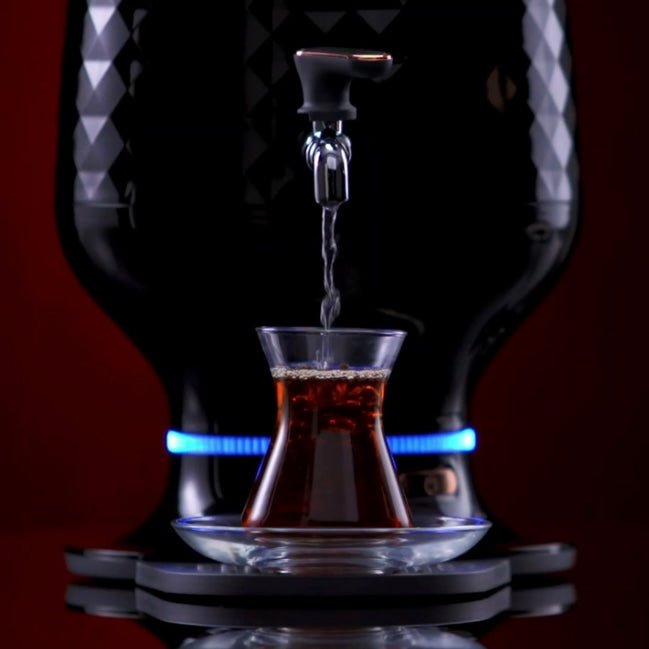 Arzum Ehlikeyif Tyrkisk Temaskine (Semaver) 4,7 liter - Sort - Løven Home