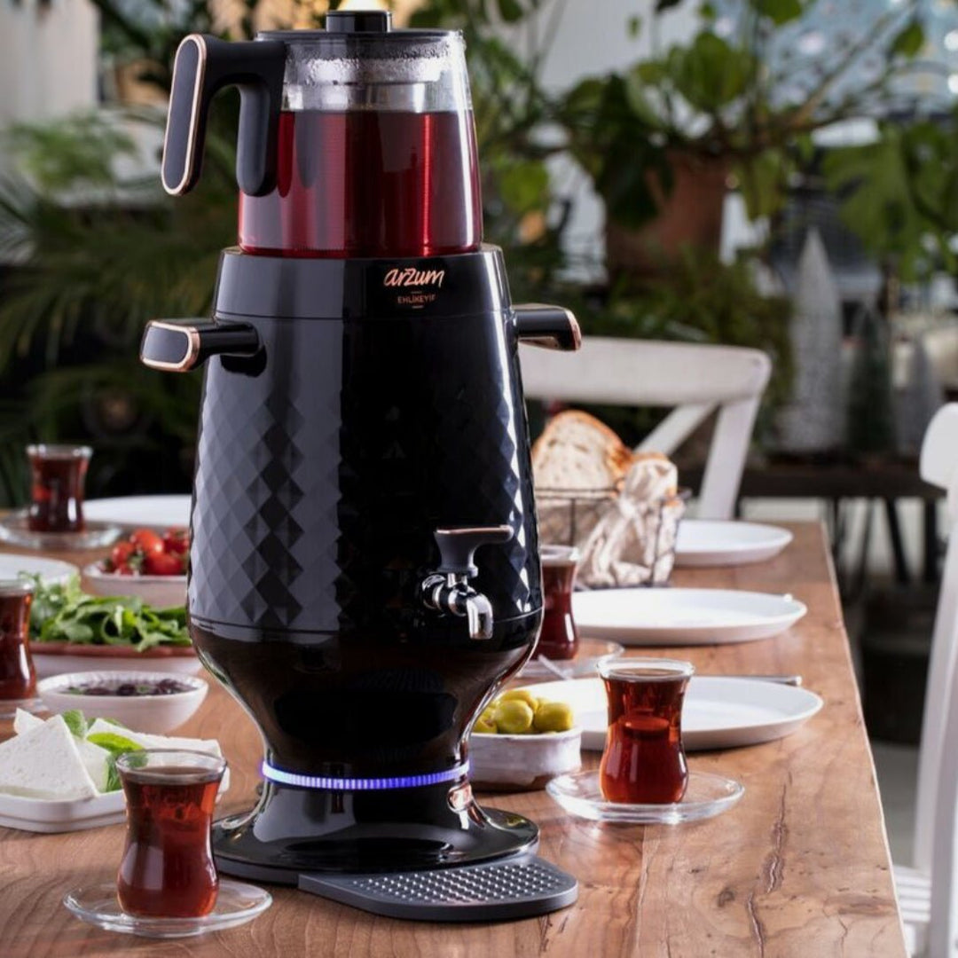 Arzum Ehlikeyif Tyrkisk Temaskine (Semaver) 4,7 liter - Sort - Løven Home