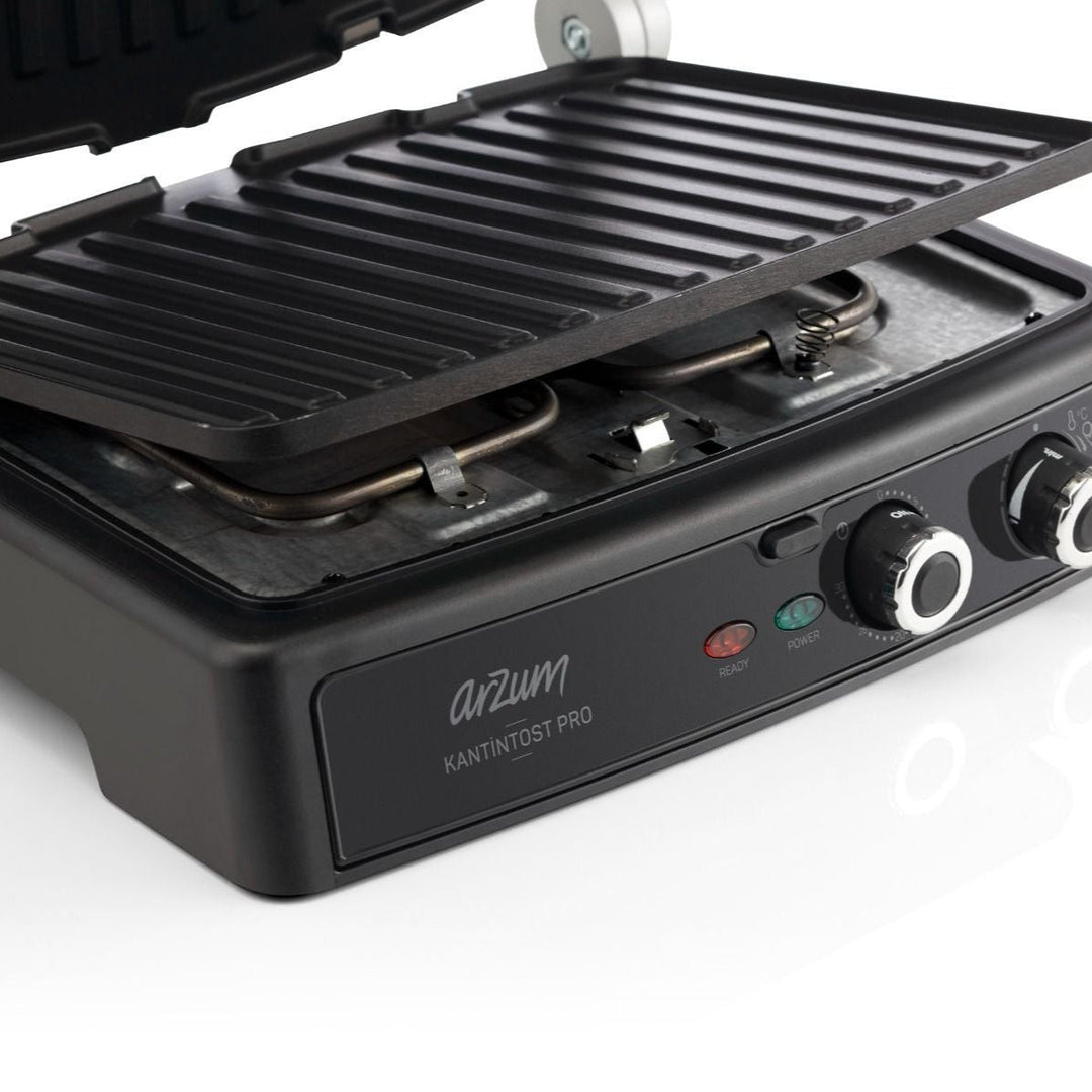 Arzum Kantintost Pro Grill & Sandwich Maskine 2000W - Sølv - Løven Home