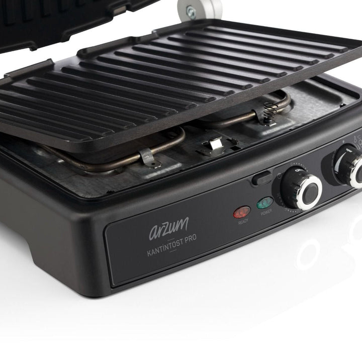 Arzum Kantintost Pro Grill & Sandwich Maskine 2000W - Sølv - Løven Home