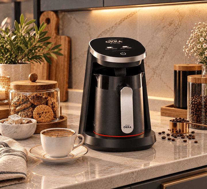Arzum Okka Minio - Espresso/Tyrkisk Kaffemaskine – 500 ml | Rustfrit stål | Sort/Krom - Løven Home