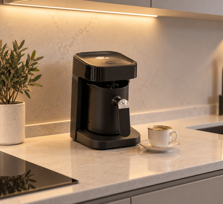Arzum Okka Minio Jet - Espresso/Tyrkisk Kaffemaskine – 5 Kopper | 400 W | Krom/sort - Løven Home