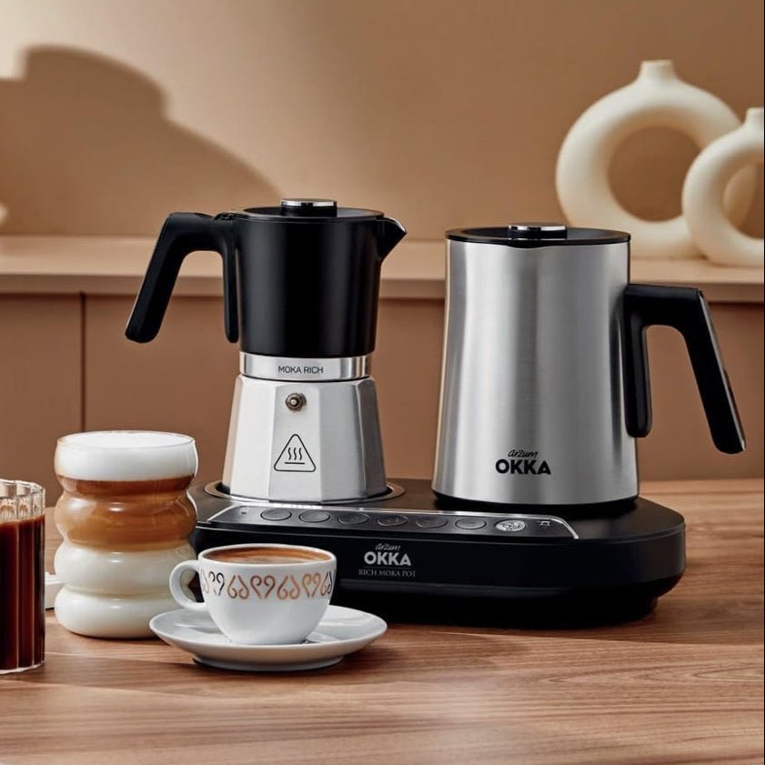 Arzum Okka Rich Spin Pro Automatisk Tyrkisk Kaffemaskine & Varme Drikke Facet - Løven Home