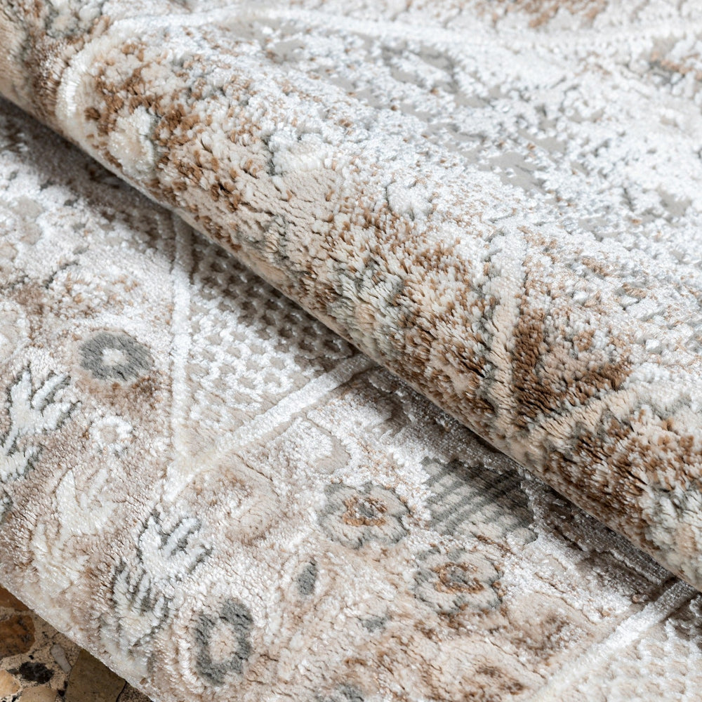 Aura - 026A Cream/Beige Tæppe - Løven Home