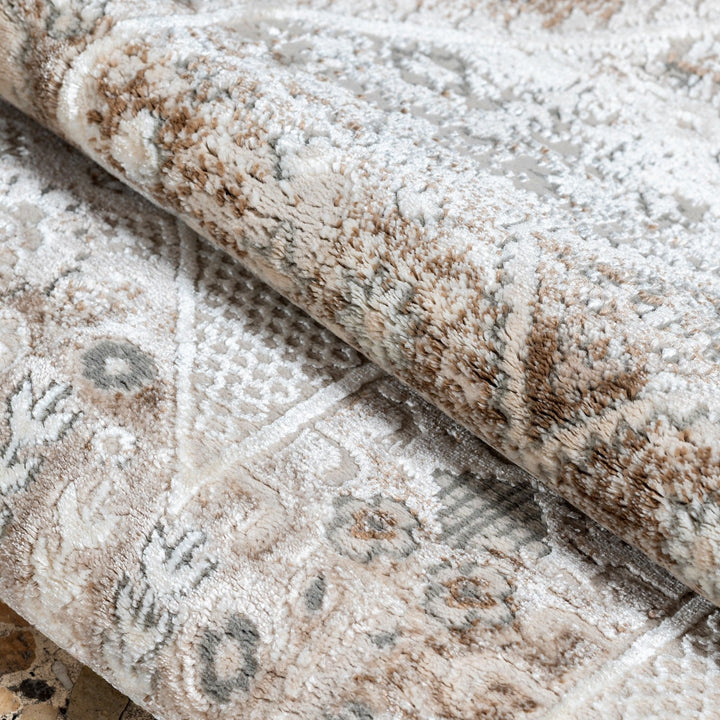 Aura - 026A Cream/Beige Tæppe - Løven Home