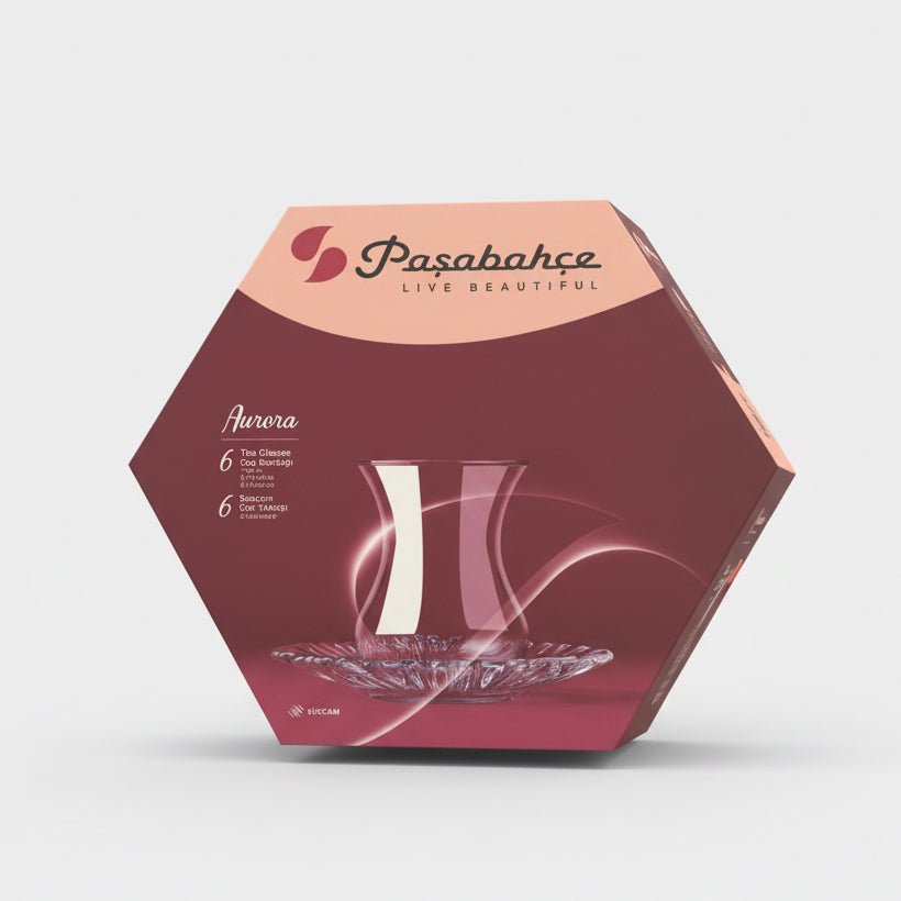 Aurora Teglassæt 12 Dele 155 ml. fra Pasabahce - Løven Home
