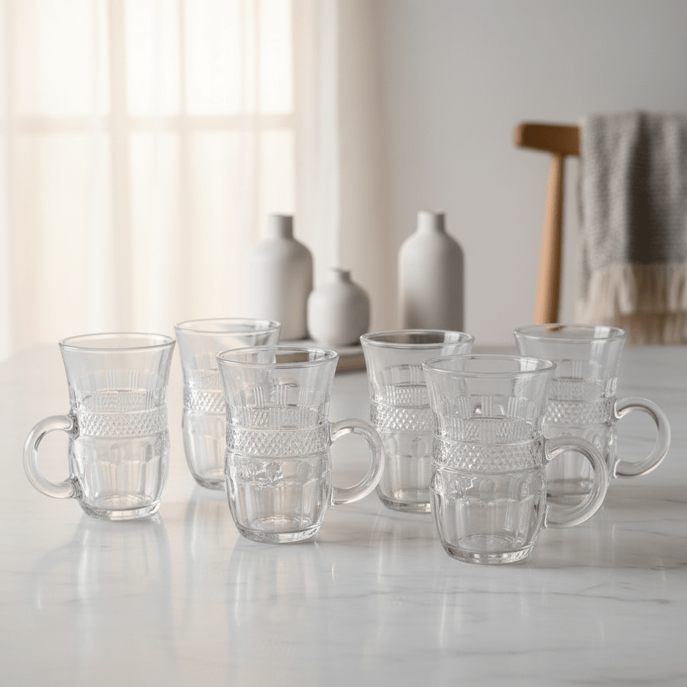 Aysima - Glaskrussæt - 145 ml | Glas | Transparent | 6 stk. | 2 varianter - Løven Home