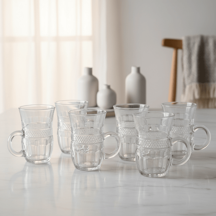 Aysima - Glaskrussæt - 145 ml | Glas | Transparent | 6 stk. | 2 varianter - Løven Home