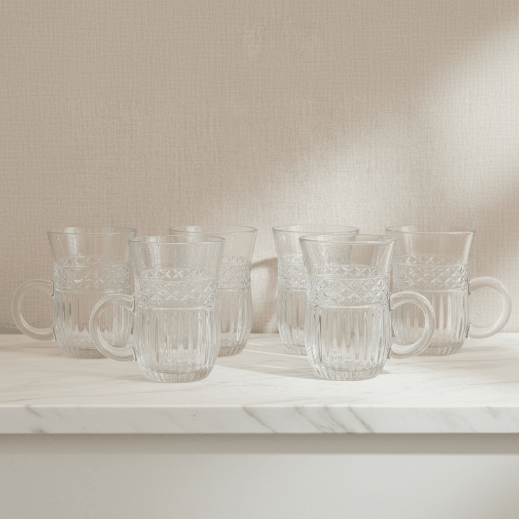 Aysima - Glaskrussæt - 145 ml | Glas | Transparent | 6 stk. | 2 varianter - Løven Home