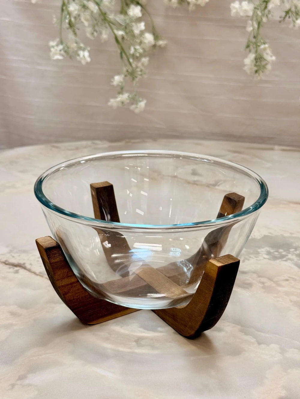 Bavary Rund Glasskål – 20 cm (1,2 liter) - Løven Home