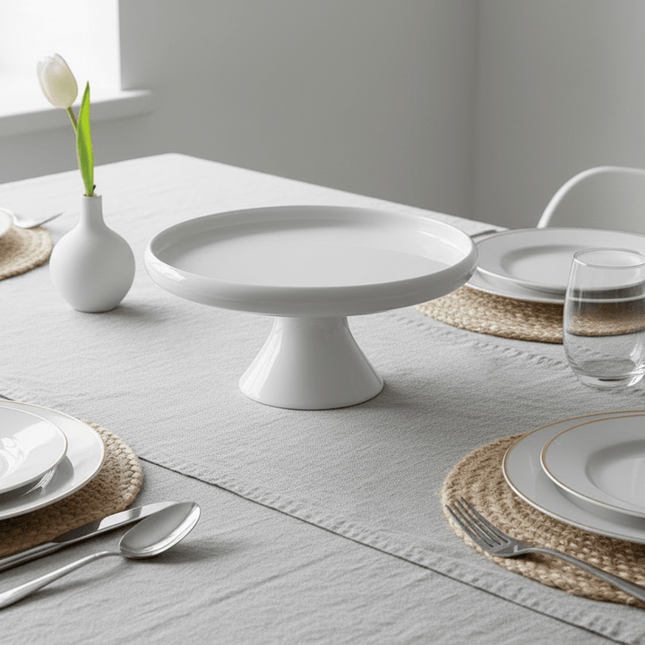 Belicia kagefad i porcelæn (30,5 x 14 cm) - Hvid - Løven Home