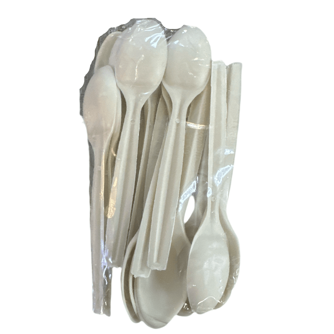 Bio - Baseret Engangsteskeer 20 stk. Hvid - Løven Home