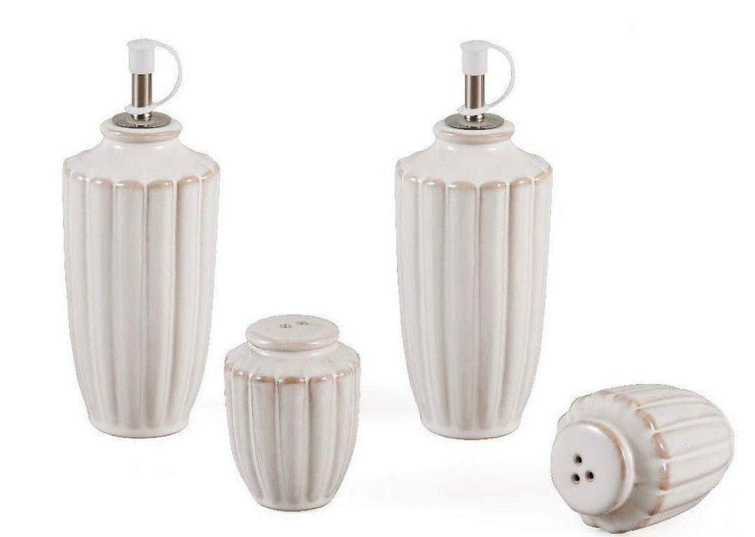 Bloomy menage sæt – eddike, olie, salt & peber (4 dele) - Løven Home