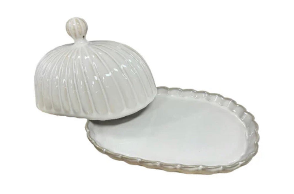 Bloomy smørboks i porcelæn - Løven Home