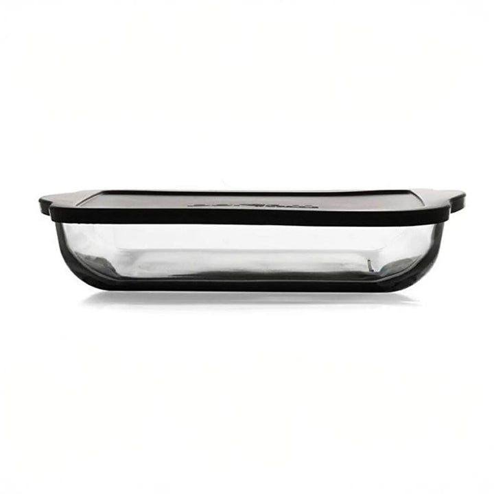 Borcam Kvadratisk Ildfast Glasfad med sort låg 3,2 Liter (32x28 cm) - Løven Home