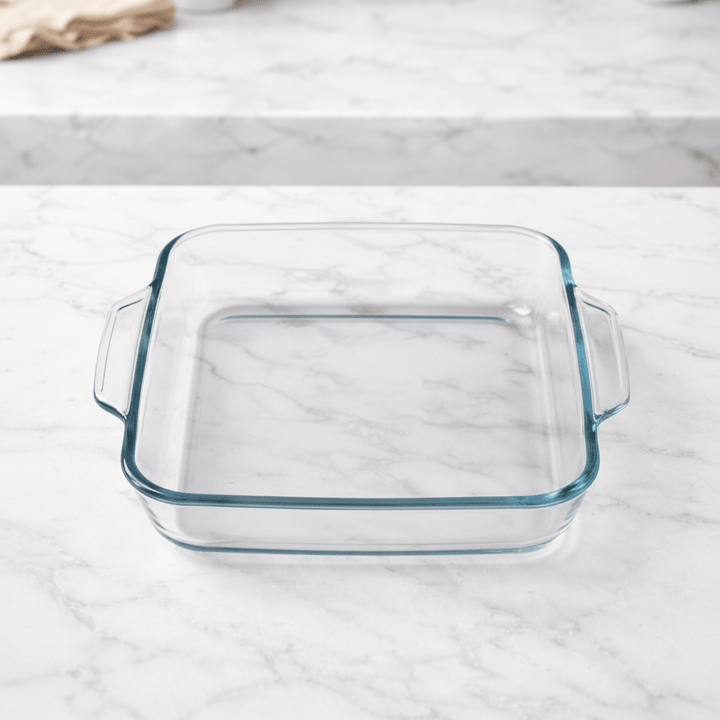 Borcam - Kvadratisk Ovnfast Fad – 1600 ml | Borosilikatglas - Løven Home