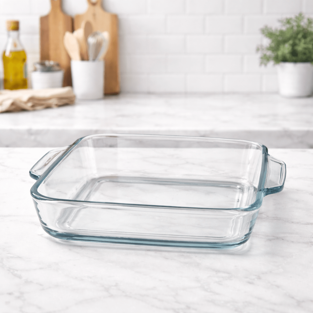 Borcam Kvadratisk Ovnfast Fad – 1600 ml, Borosilikatglas - Løven Home