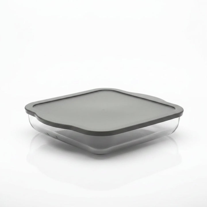 Borcam ovnfast glasfad m/plastlåg - 28 x 28 cm (3200 ml) - Pasabahce - Løven Home