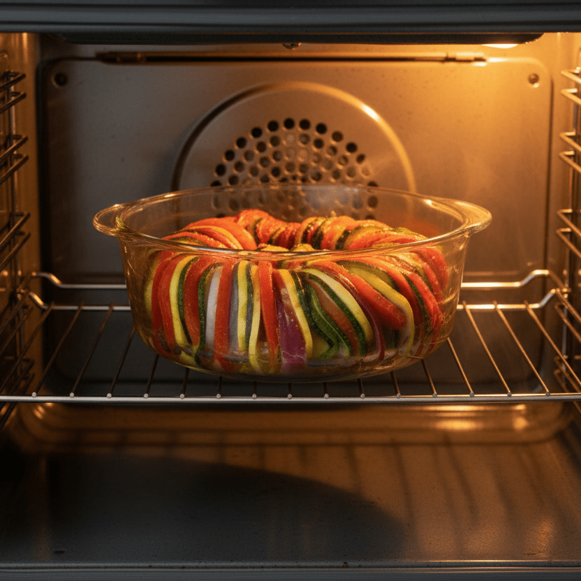 Borcam Rund Glas Ovnform m/Låg 2200 ml - Sort - Løven Home