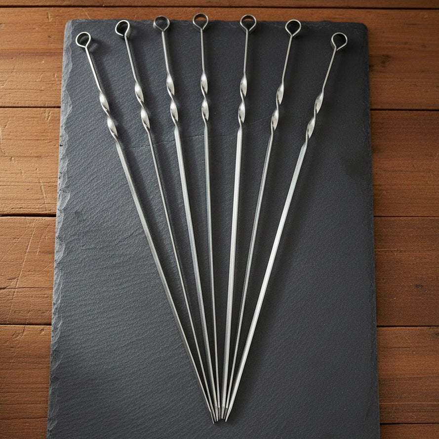 Brede Easy grillspyd i rustfrit stål 6 stk. - 60 cm - Løven Home